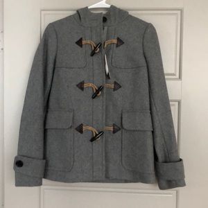 NWT J Crew Grey Toggle Pea Coat